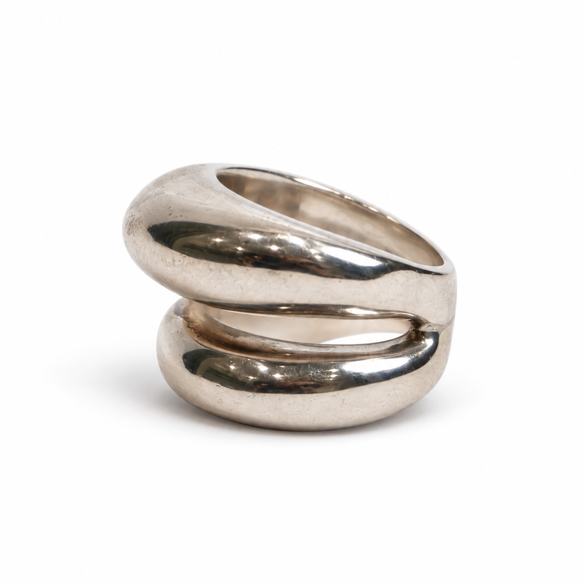 Anillo doble plata