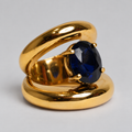 Anillo doble cuarso azul