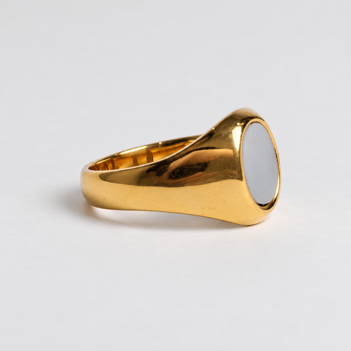 Anillo perla madre redondo