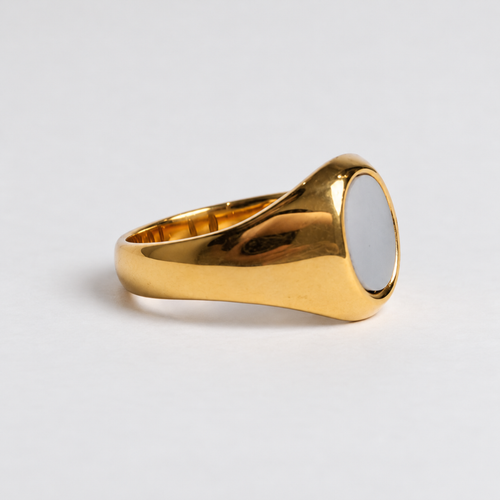 Anillo perla madre redondo