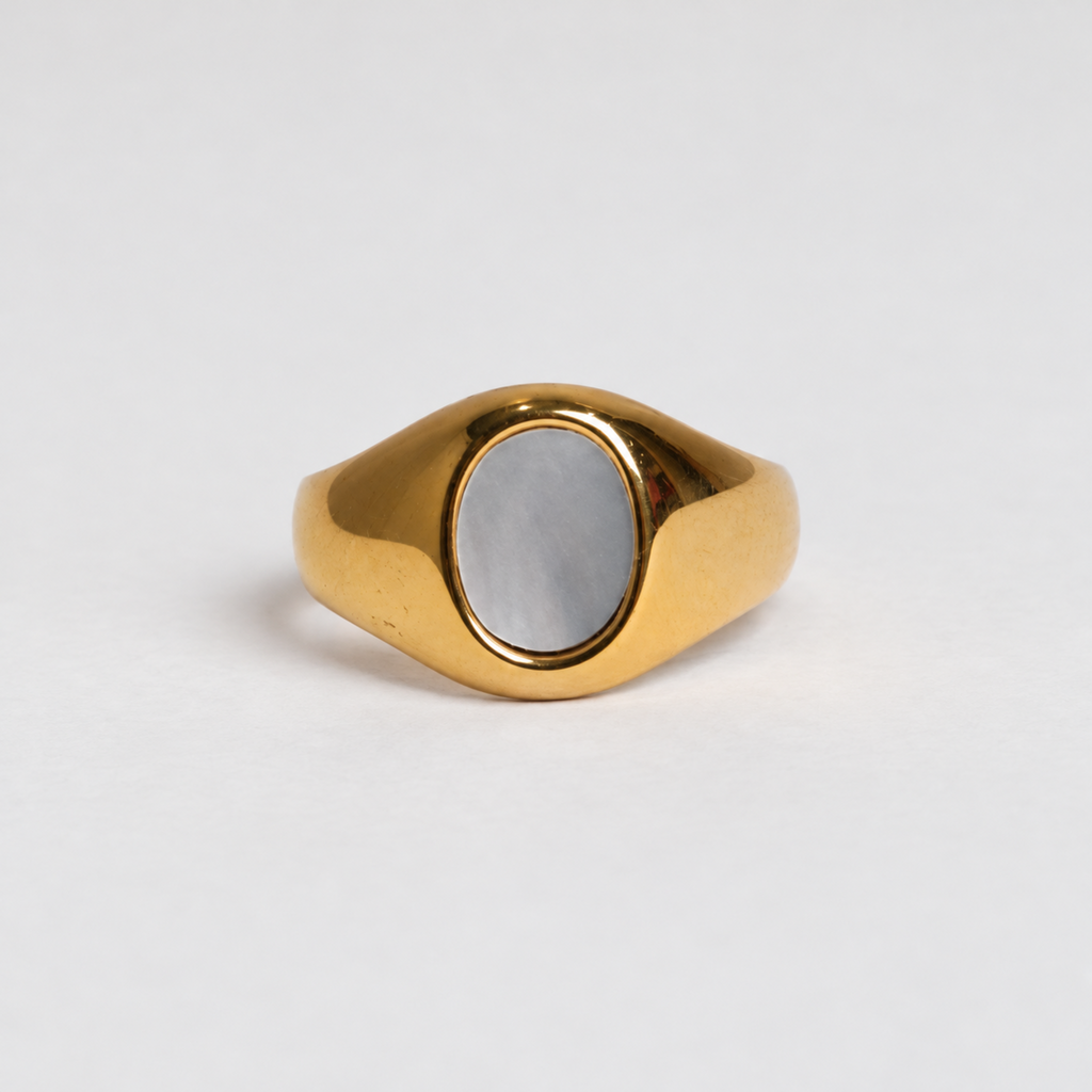 Anillo perla madre redondo