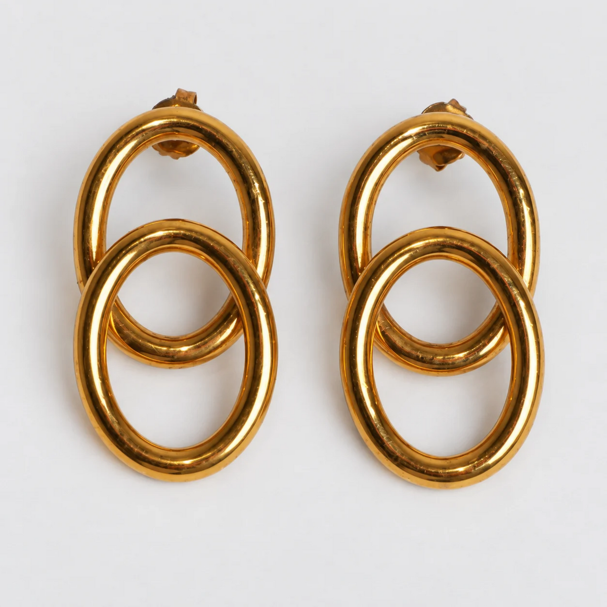 Aretes ovalo doble