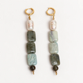 Aretes largos de piedra