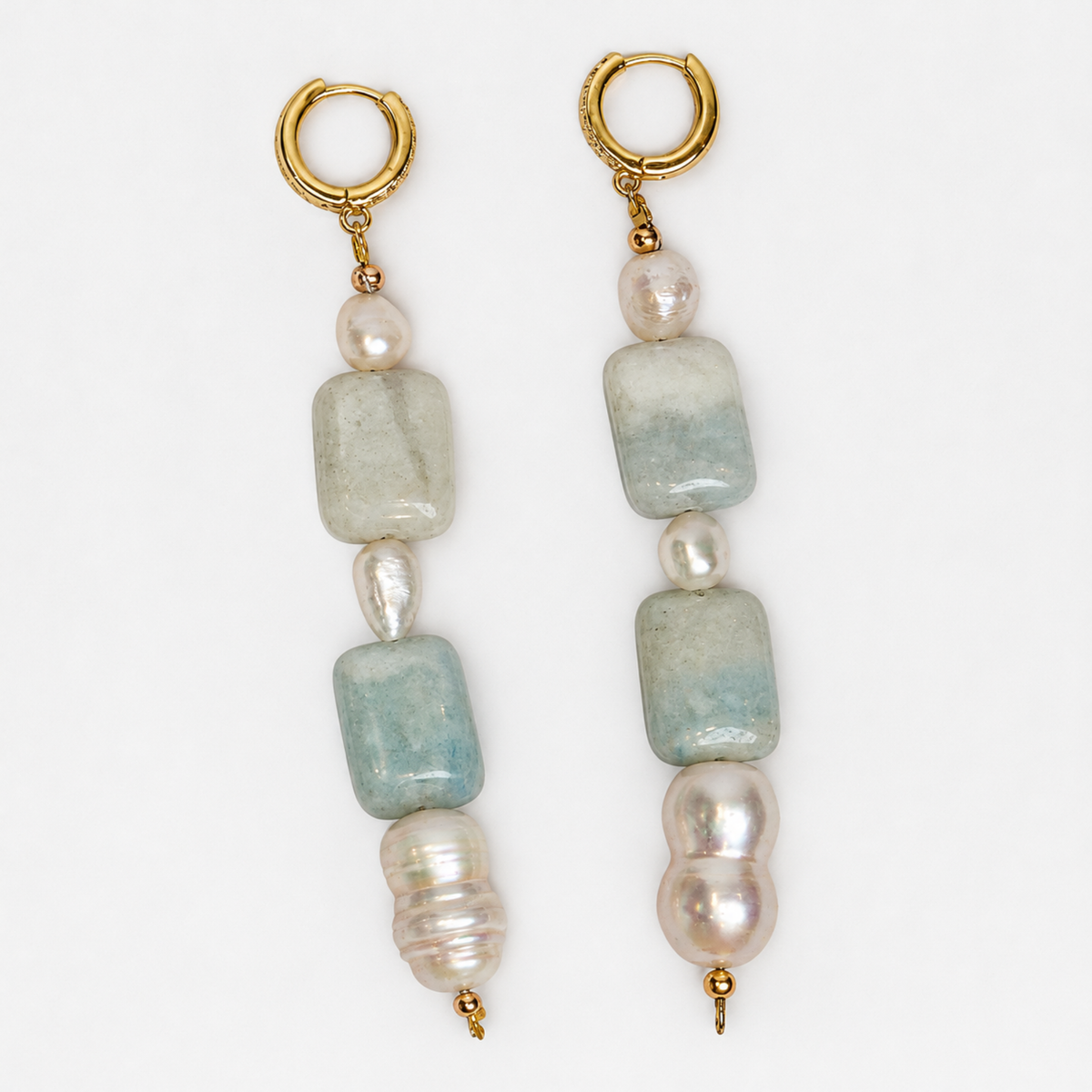 Aretes largos de piedra