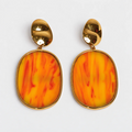 Aretes piedra naranja