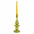 Candelabro verde vela amarilla