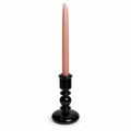 Candelabro azul vela rosa